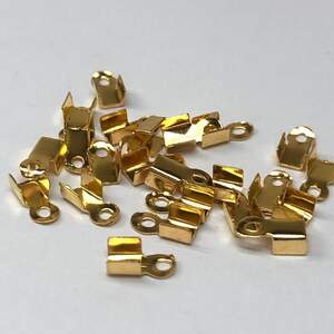 Зажим-концевик на леску 3х6 мм - 3г/уп - лимонное золото Зажим-концевик на леску 3х6 мм - 3г/уп - лимонное золото