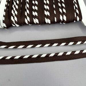 Кант вшивной, косичка 10 мм - шоколадный