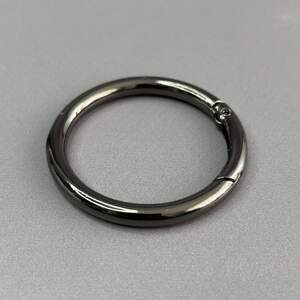 Карабин-кольцо для сумки 38 мм, темный никель - 4,8 см Карабин-кольцо для сумки 38 мм, темный никель - 4,8 см