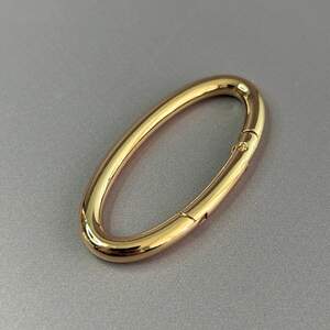 Карабин-кольцо для сумки 55 мм, золото - 6,5 см Карабин-кольцо для сумки 55 мм, золото - 6,5 см