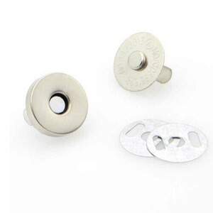 Кнопка магнитная для сумок 18мм Никель (100шт.)