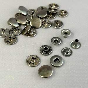 Кнопка нержавейка Альфа #54 - Темный Никель 12,5мм (50шт) (00245)