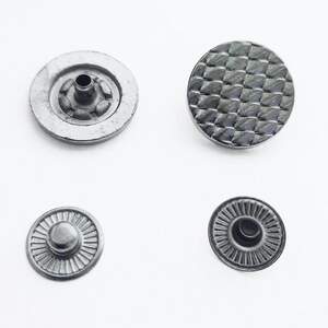 Кнопка Таблетка - 17мм Блэк никель 720шт. Нержавейка (108917)