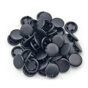 Кнопка трикотажна Baby 10,5мм Туреччина із закритим капелюшком Чорна (50шт.) Кнопка трикотажна Baby 10,5мм Туреччина із закритим капелюшком Чорна (50шт.)