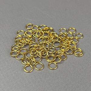 Колечко соединительное, одинарное 5 мм, Золото - 10г/уп Колечко соединительное, одинарное 5 мм, Золото - 10г/уп