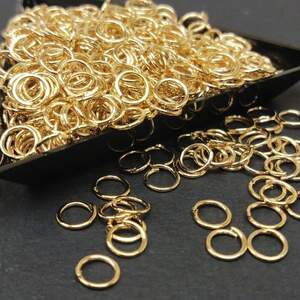 Колечко соединительное, одинарное 6 мм, цвет Золото - 10г/уп Колечко соединительное, одинарное 6 мм, цвет Золото - 10г/уп