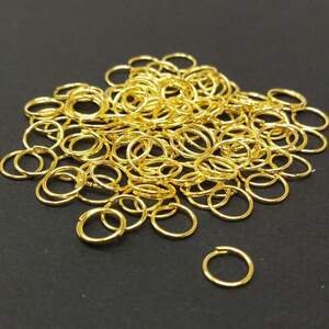 Колечко соединительное, одинарное 8 мм, цвет Лимонное золото - 10г/уп Колечко соединительное, одинарное 8 мм, цвет Лимонное золото - 10г/уп