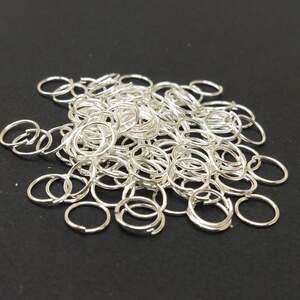 Колечко соединительное, одинарное 8 мм, цвет Светлое серебро - 10г/уп Колечко соединительное, одинарное 8 мм, цвет Светлое серебро - 10г/уп