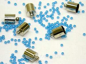 Колпачок, концевик для бисерного жгута или шнура D-8мм, серебро Колпачок, концевик для бисерного жгута или шнура D-8мм, серебро