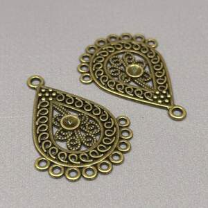 Коннектор металлический Восток завиток 30х41 мм, цвет Антик Коннектор металлический Восток завиток 30х41 мм, цвет Антик