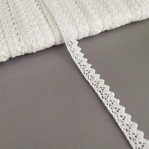Кружево льняное 1,2см - Белый (М6468-1)