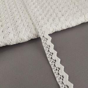 Кружево льняное 1,3см - Белый (М6577)