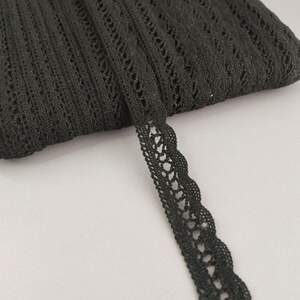Кружево льняное 2см - Черный (М6294)