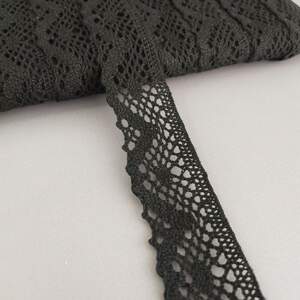 Кружево льняное 3см - Черный (М5233)