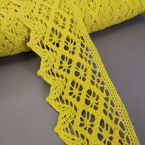 Кружево льняное 5,5см - Желтый (М6368)