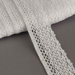 Кружево льняное 5см - Белый (М6053-3)