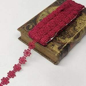 Кружево макраме Sindtex 2,5см (13м) Цвет - Бордовый (10070-048)