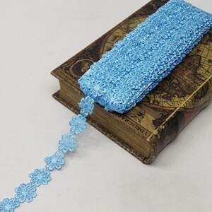 Кружево макраме Sindtex 2,5см (13м) Цвет - Голубой (10070-187)