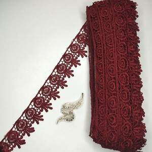 Кружево макраме Sindtex 5см (20м) Цвет - Бордовый (26-H1931-13)