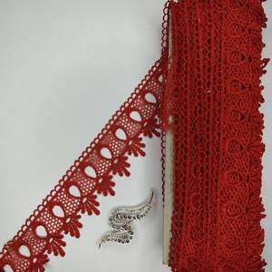 Кружево макраме Sindtex 5см (20м) Цвет - Красный (01-Y10495-4) Кружево макраме Sindtex 5см (20м) Цвет - Красный (01-Y10495-4)