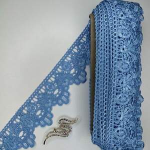 Кружево макраме Sindtex 6,5см (13м) Цвет - Голубой (07-T1138-3)