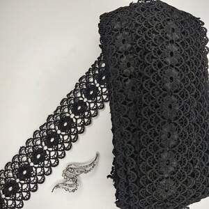 Кружево макраме Sindtex 6,5см (20м) Цвет - Черный (08-Y11560-10)