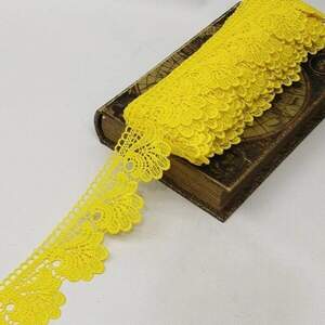 Кружево макраме Sindtex 6см (13м) Цвет - Желтый (729-42-132)