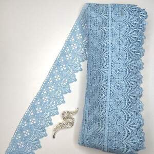 Кружево макраме Sindtex 6см (20м) Цвет - Голубой (28-Y10494-7) Кружево макраме Sindtex 6см (20м) Цвет - Голубой (28-Y10494-7)