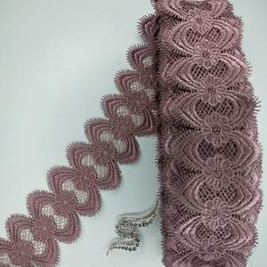 Кружево макраме Sindtex 7см (13м) Цвет - Сирень/пудра (10-L0434-6)