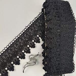 Кружево макраме Sindtex 7см (13м) Цвет - Черный (38-SF3040-2)