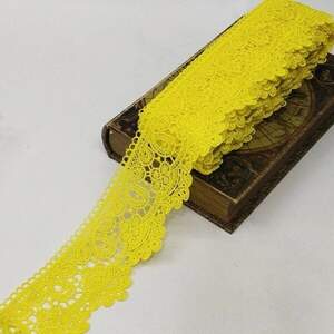 Кружево макраме Sindtex 8см (13м) Цвет - Желтый (729-66-143)