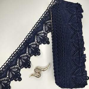 Кружево макраме Sindtex 8см (13м) Цвет - Синий тёмный (02-T1169-3)
