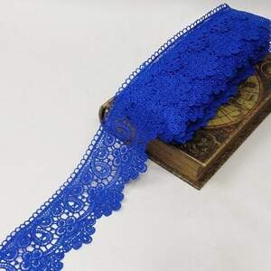 Кружево макраме Sindtex 8см (13м) Цвет - Синий электрик (729-66-040) Кружево макраме Sindtex 8см (13м) Цвет - Синий электрик (729-66-040)