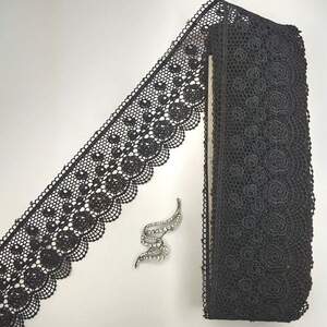 Кружево макраме Sindtex 8см (13м) Цвет - Черный (29-SF3100-2)