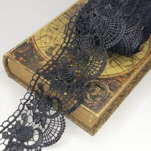 Кружево макраме Sindtex 8см (13м) Цвет - Черный (729-76-039) Кружево макраме Sindtex 8см (13м) Цвет - Черный (729-76-039)