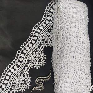 Кружево макраме Sindtex 9см (13м) Цвет - Белый (14-L0460-1) Кружево макраме Sindtex 9см (13м) Цвет - Белый (14-L0460-1)