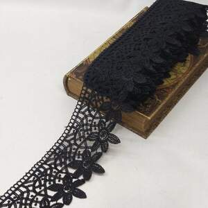 Кружево макраме Sindtex 9см (13м) Цвет - Черный (729-93-039) Кружево макраме Sindtex 9см (13м) Цвет - Черный (729-93-039)