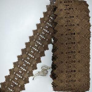 Кружево макраме Sindtex 9см (20м) Цвет - Коричневый (23-Y12169-4)