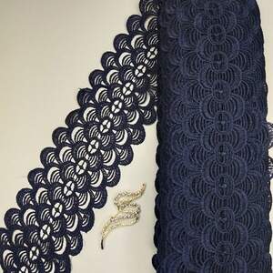 Кружево макраме Sindtex 9см (20м) Цвет - Синий темный (30-Y11561-2)