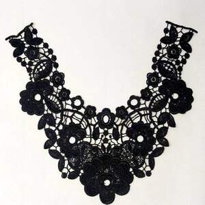 Лейсы кружевные фрагменты Sindtex - Черный (ЛК-219B)