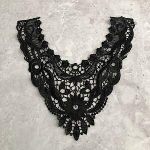 Лейсы кружевные фрагменты Sindtex - Черный (ЛК-220B)