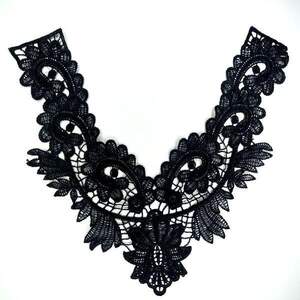 Лейсы кружевные фрагменты Sindtex - Черный (ЛК-F1319B)