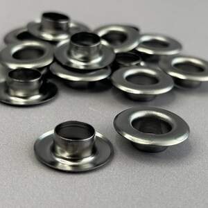 Люверс D-10мм нерж. с пласт. кольцом-темный никель (100шт) (матр.00257)