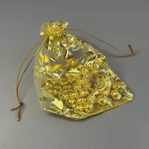 Мешочек подарочный из органзы 9х12 см - золотой