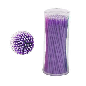 Микробраши для бровей и ресниц в тубусе Фиолетовые, размер S, 100 шт