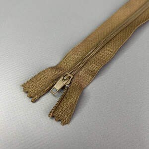 Молния брючная 18 см полуавтомат, горчичная