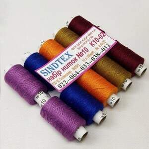 Набор # 02 - Нитки джинсовые, высокой прочности #10 Набор # 02 - Нитки джинсовые, высокой прочности #10