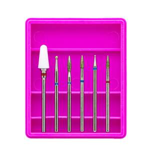 Набор насадок для аппаратного маникюра 9-9, 6 шт