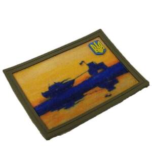 Нашивка пришивная силикон ткань 7см # 57 Нашивка пришивная силикон ткань 7см # 57