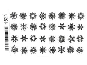 Новогодняя наклейка для дизайна ногтей 1521